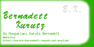 bernadett kurutz business card